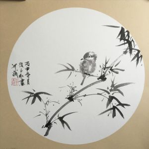 Gu Yuhong œuvre - Peinture de fleurs et d'oiseaux dans un style traditionnel chinois
