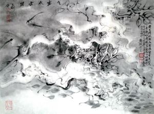 Han Lu œuvre - Entre les nuages d’eau à Jiuzhaigou