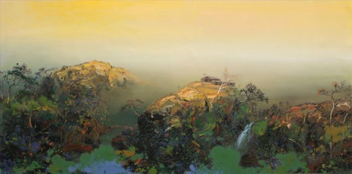 He Yimin Peinture à l'huile - Paysage et ménage