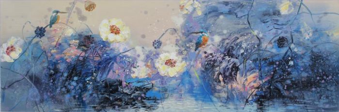 He Yimin Peinture à l'huile - Lotus 14