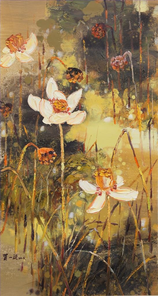 He Yimin Peinture à l'huile - Lotus3