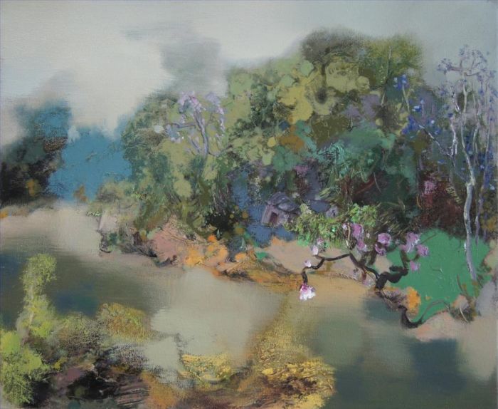 He Yimin Peinture à l'huile - La danse du printemps