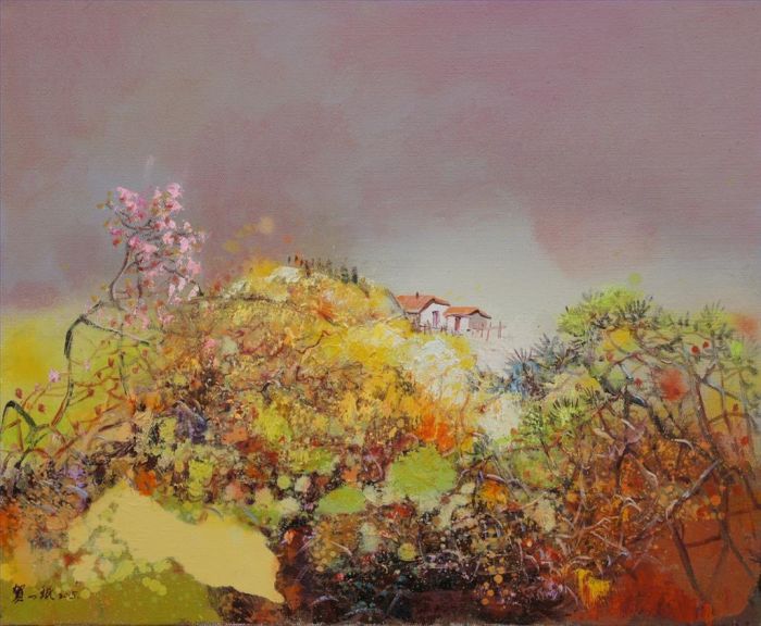 He Yimin Peinture à l'huile - La chanson de l'automne