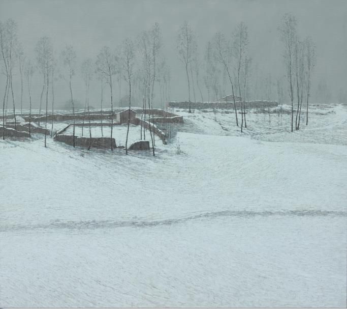 Hou Baochuan Peinture à l'huile - La fonte des neiges