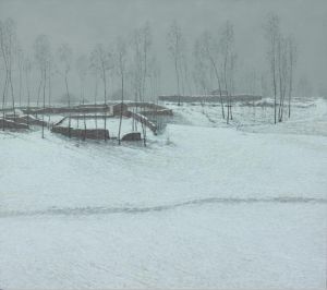 Hou Baochuan œuvre - La fonte des neiges