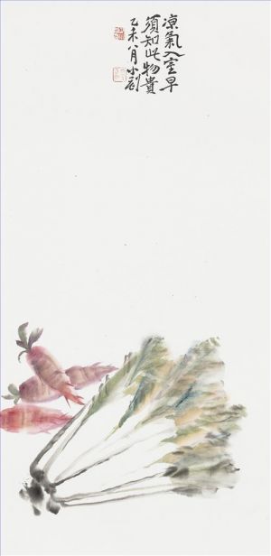 Hu Xiaogang œuvre - Peinture de fleurs et d'oiseaux dans un style traditionnel chinois