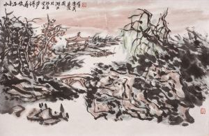 Hu Xuewu œuvre - Cherchez le rêve de la poésie dans un bateau
