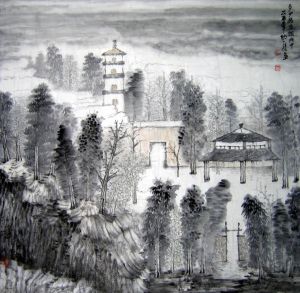 Art Chinois contemporaine - Bâtiments anciens dans l'histoire