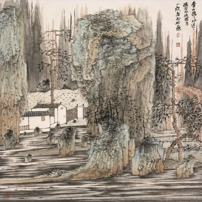 Hu Yilong Art Chinois - Paysage 2