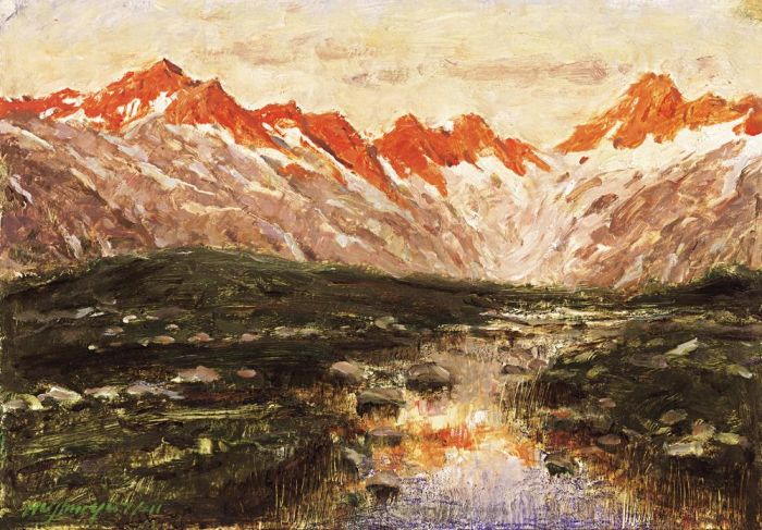 Hu Zhenyu Peinture à l'huile - Oberland bernois