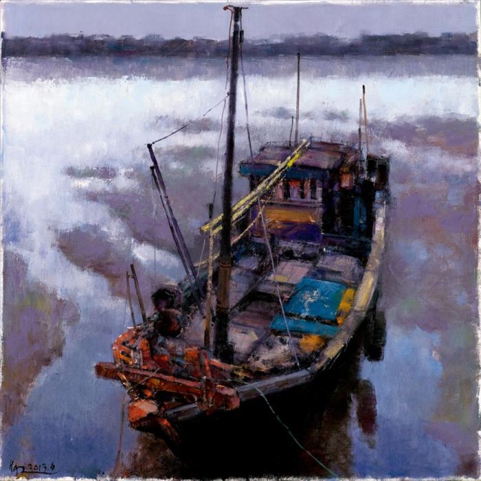 Huang Azhong Peinture à l'huile - La plage