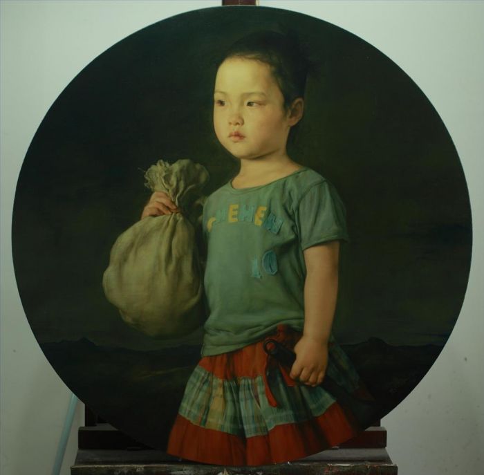 Huang Bing Peinture à l'huile - Bébé