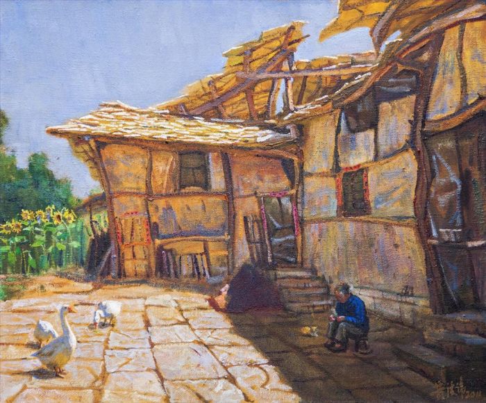 Huang Dewei Peinture à l'huile - Maison chaleureuse