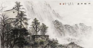Huang Deyou œuvre - Après avoir plu dans un village de montagne