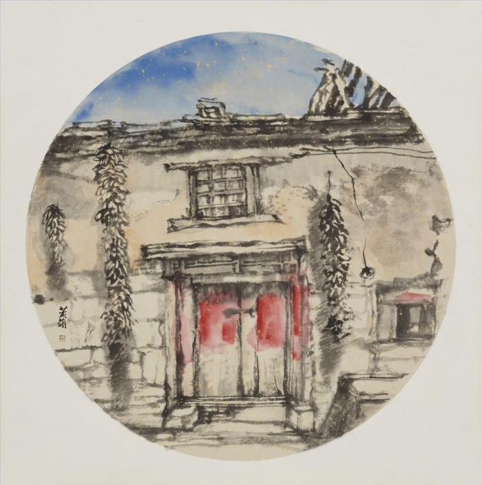 Huang Fei Art Chinois - Ventilateur circulaire