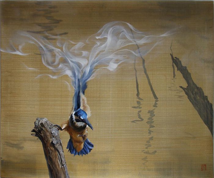 Huo Ming Peinture à l'huile - L'aile du Phénix