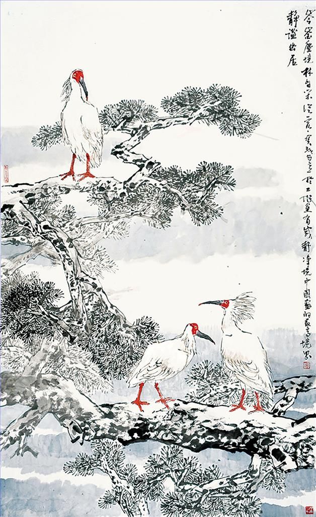 Jia Baomin Art Chinois - Peinture de fleurs et d'oiseaux dans le style traditionnel chinois 6