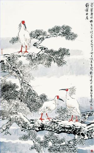 œuvre Peinture de fleurs et d'oiseaux dans le style traditionnel chinois 6