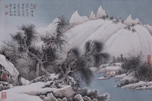 Art chinoises contemporaines - Neige dans la région montagneuse