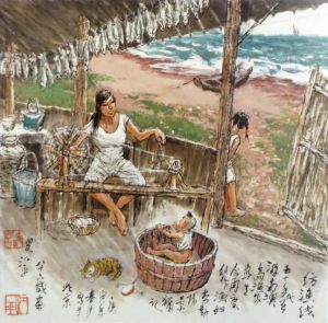 Art chinoises contemporaines - Fil de pêche à rotation