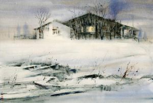 Jiang Xiaosong œuvre - Crépuscule du blizzard