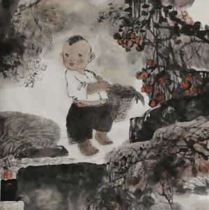 Kang Yifeng œuvre - Un enfant de la région montagneuse