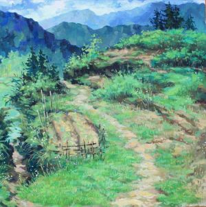 Li Dezhen œuvre - Peinture couleur de la vie 32