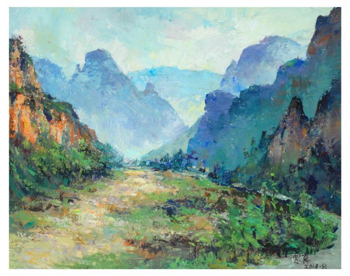 Li Dezhen Types de peintures - Lit de rivière asséché