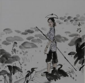 Li Fengshan œuvre - Fille d'une famille de pêcheurs