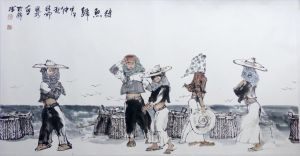 Li Fengshan œuvre - En attendant les bateaux à poissons