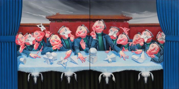 Li Jisen Peinture à l'huile - Conception du dîner