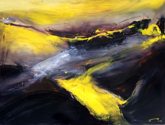 Li Muzi Peinture à l'huile - Paysage abstrait