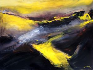 Peinture à l'huile contemporaine - Paysage abstrait