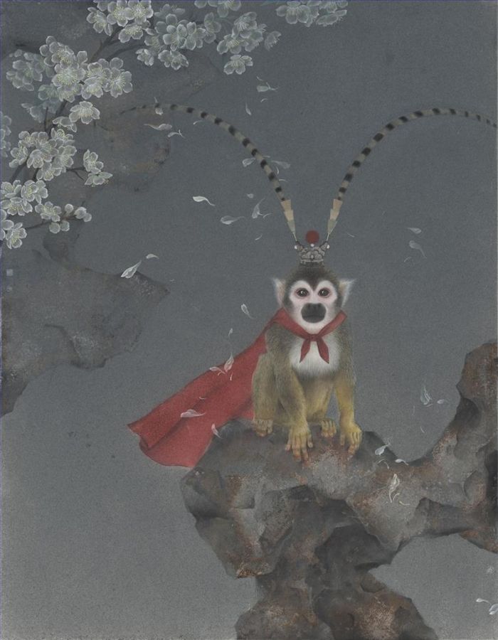 Li Na Peinture à l'huile - Sun Wukong