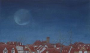 Li Qiang œuvre - La Lune à Barstow