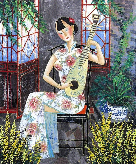 Li Shoubai Art Chinois - Envie d'amour au printemps