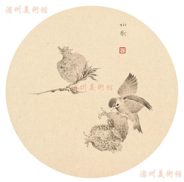 Li Shuige Art Chinois - Peinture de fleurs et d'oiseaux dans un croquis de style traditionnel chinois