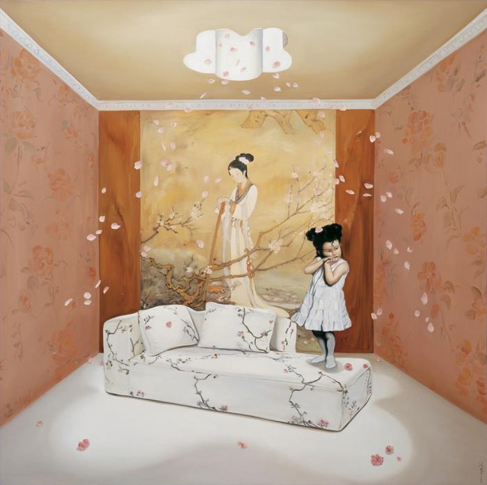 Li Wenfeng Peinture à l'huile - Funérailles de fleurs