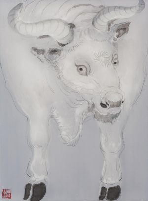 Li Wenfeng œuvre - Représentant les bovins de la série des douze branches terrestres