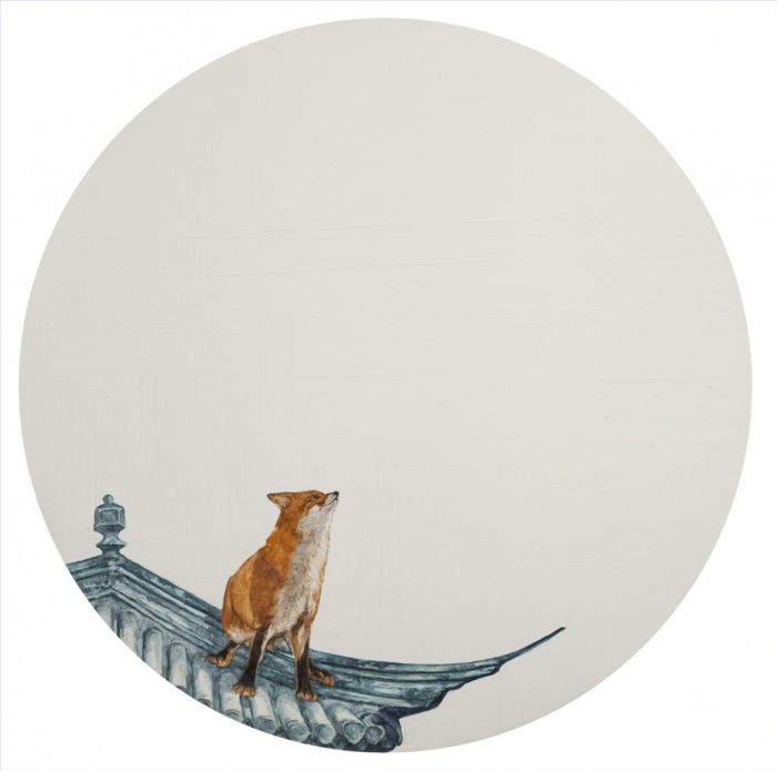 Li Wenfeng Peinture à l'huile - Le rêve du renard