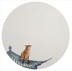 Peinture à l'huile contemporaine - Le rêve du renard