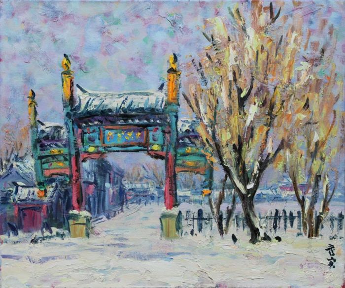 Li Xiushi Peinture à l'huile - Histoire de Shishahai