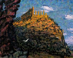 Peinture à l'huile contemporaine - Mémoire de la Sicile