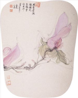 Liang Yu œuvre - Peinture de fleurs et d'oiseaux dans un style traditionnel chinois