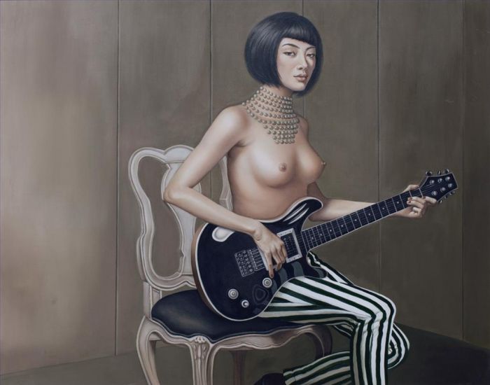 Liao Wanning Peinture à l'huile - Femme de groupe