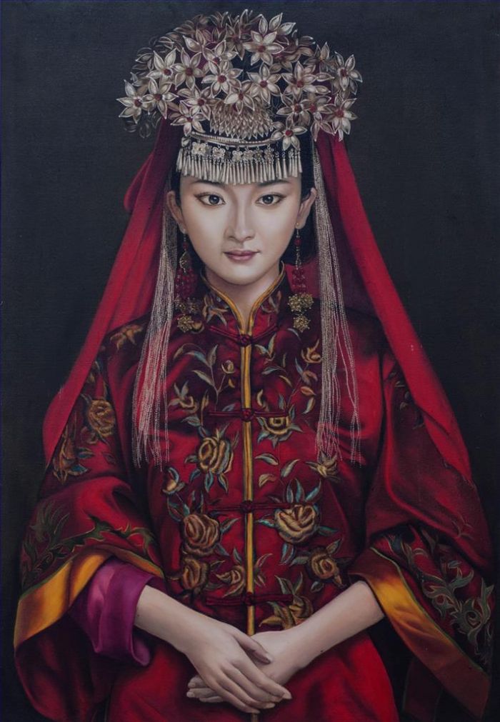 Liao Wanning Peinture à l'huile - Mariée