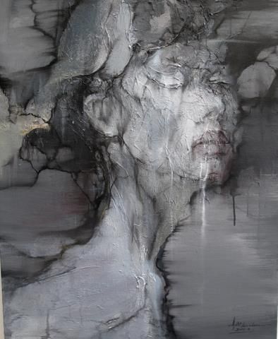 Liao Zhenwu Peinture à l'huile - L'histoire des morts 3