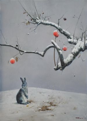 Liu Shijiang œuvre - Restant du rouge et de la neige