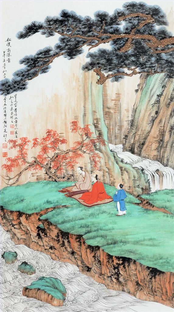 Liu Yongliang Art Chinois - Ermites à Songxi