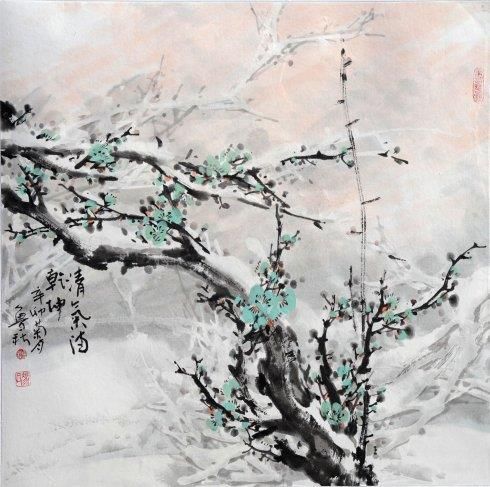 Lu Qiu Art Chinois - Fleur de prunier